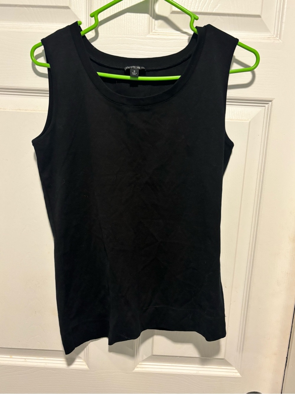 Lafayette 148 New York Black Scoop Neck Tank